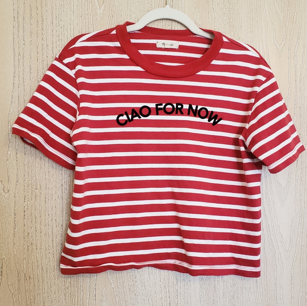 Madewell XS Ciao For Now Striped Tee